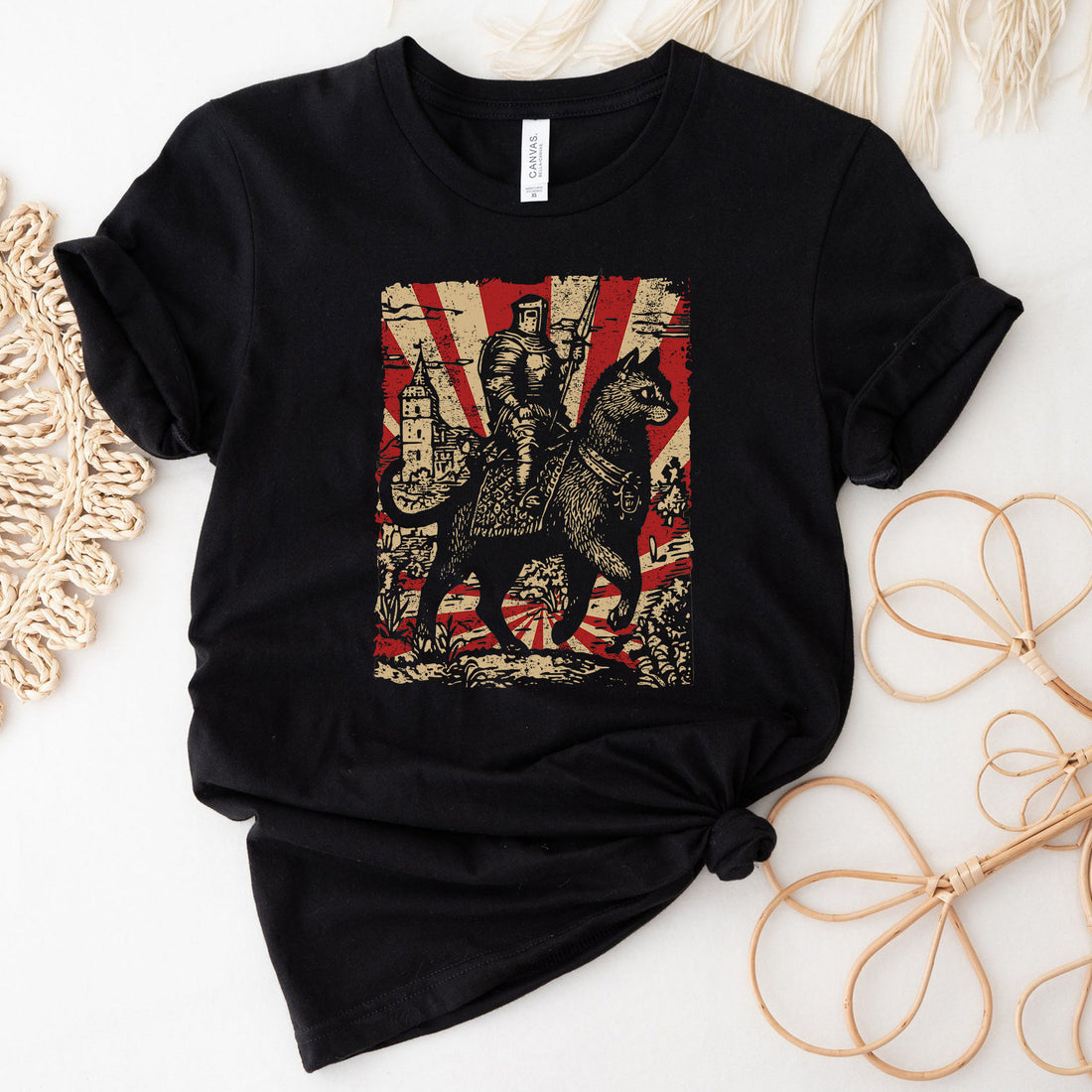 Vintage Cat Knight T-Shirt