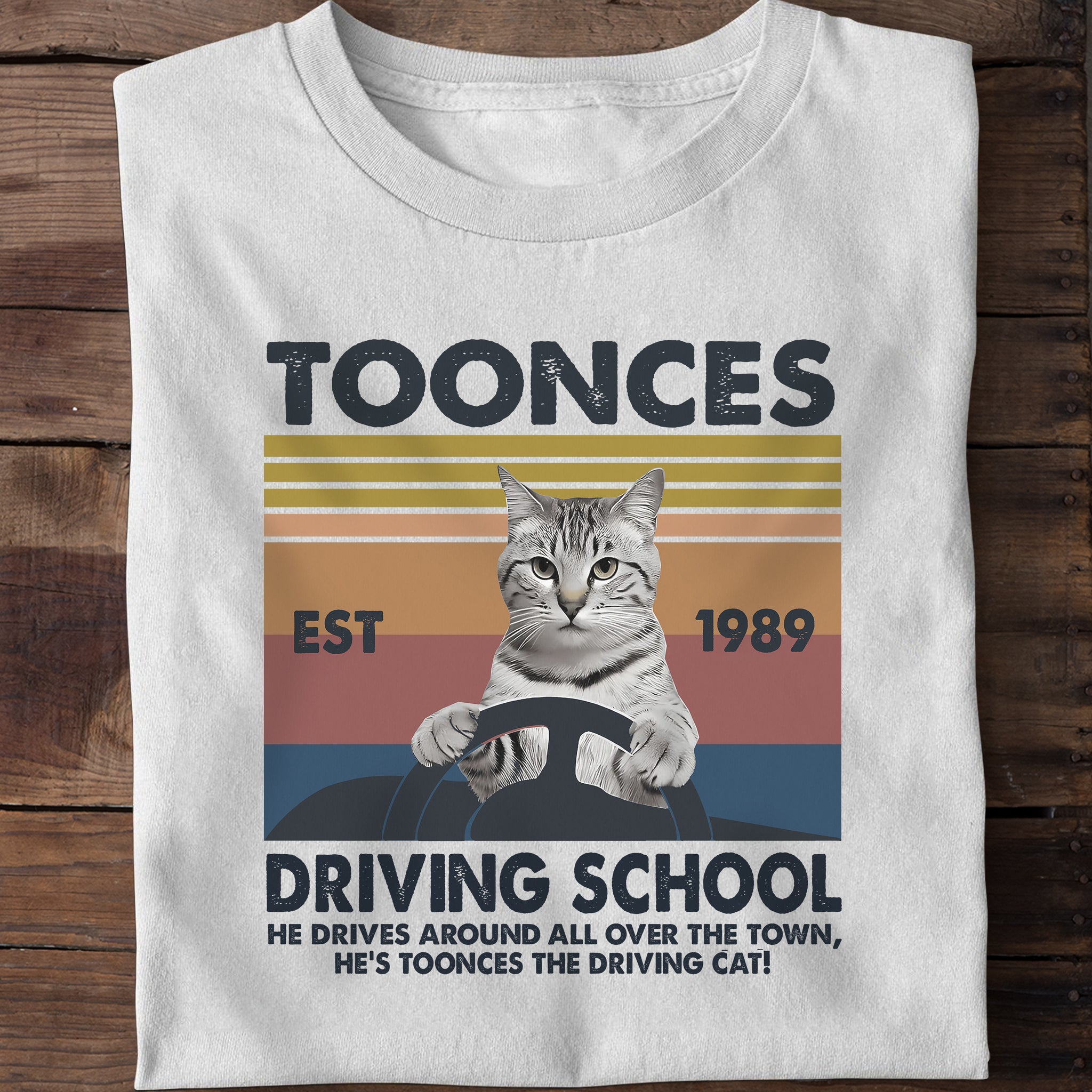 Toonces Driving School Est. 1989 - The Driving Cat T-Shirt