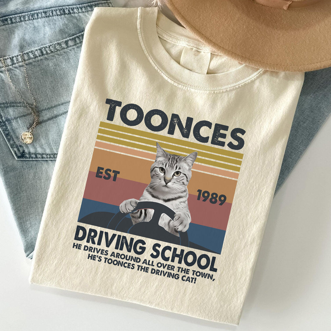 Toonces Driving School Est. 1989 - The Driving Cat T-Shirt