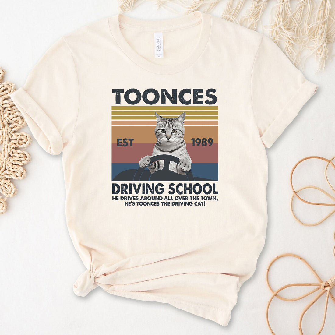 Toonces Driving School Est 1989 Unisex Premium Bella Canvas 3001 T-Shirt